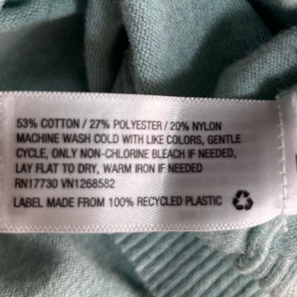 A new day cotton blend aqua pullover crew neck knit sweater women’s size M - Picture 7 of 13